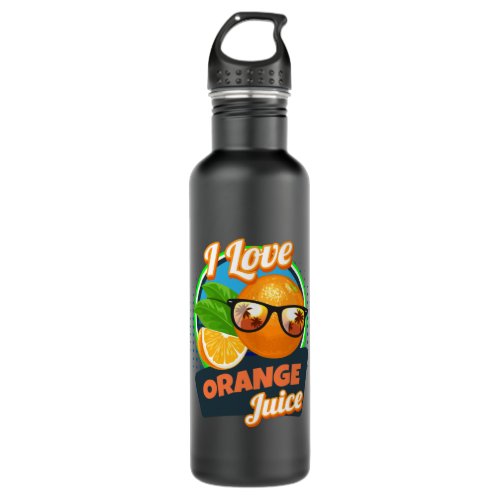 I Love Orange Juice Juice Fruit Stainless Steel Water Bottle