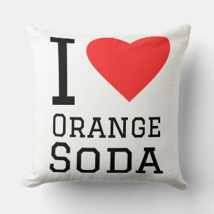 I love orange soda throw pillow