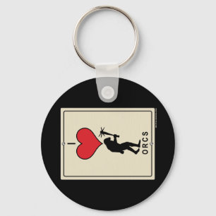 I Love Orcs Keychain