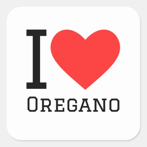 I love oregano  square sticker