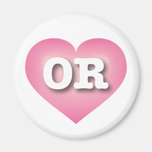 I love Oregon - OR pink fade heart Magnet
