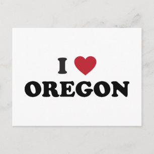 I Love Oregon Postcard