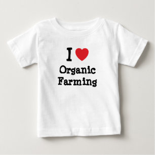 I love Organic Farming heart custom personalized Baby T-Shirt