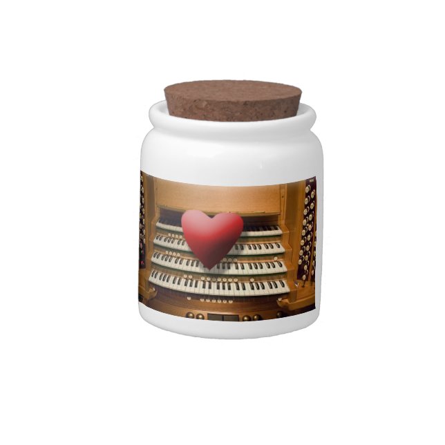 I love organs tea caddy or cookie jar (Left)