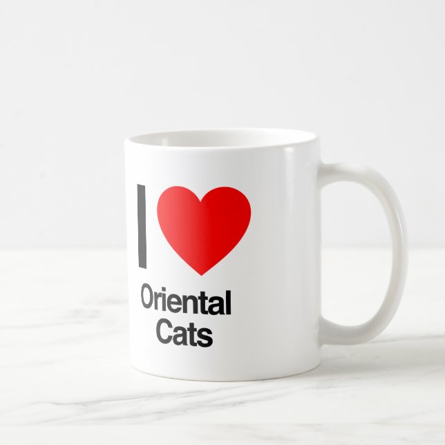 i love oriental cats coffee mug (Right)