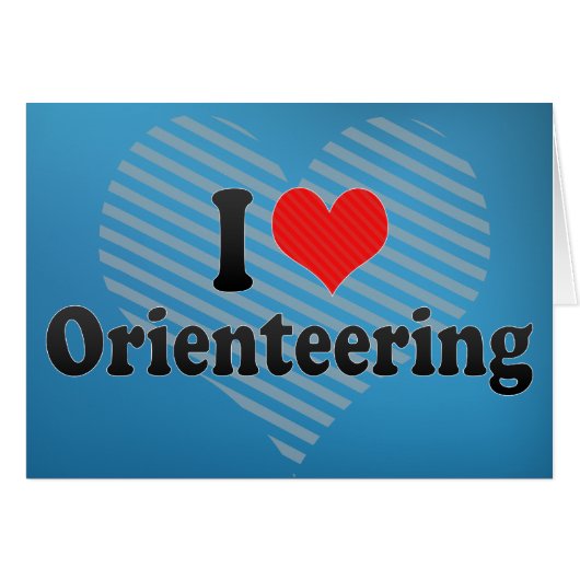 I Love Orienteering Cards (Front Horizontal)