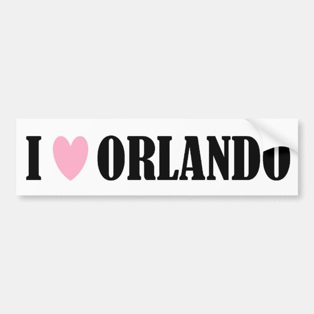 I Love Orlando Bumper Sticker (Front)