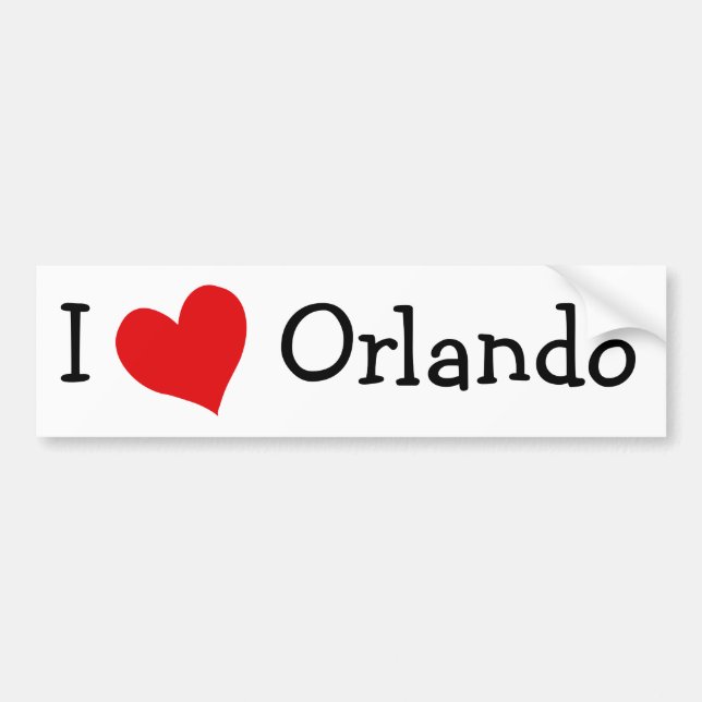 I Love Orlando Bumper Sticker (Front)
