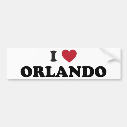 I Love Orlando Florida Bumper Sticker