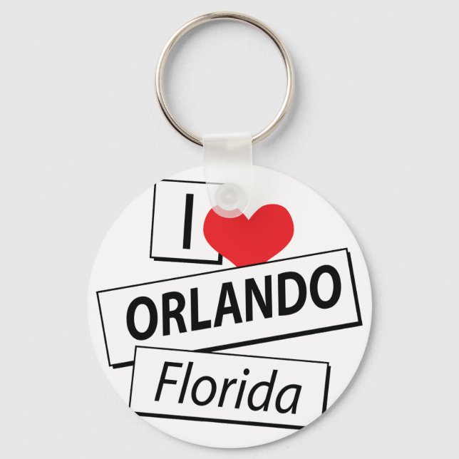 I Love Orlando Florida Keychain (Front)