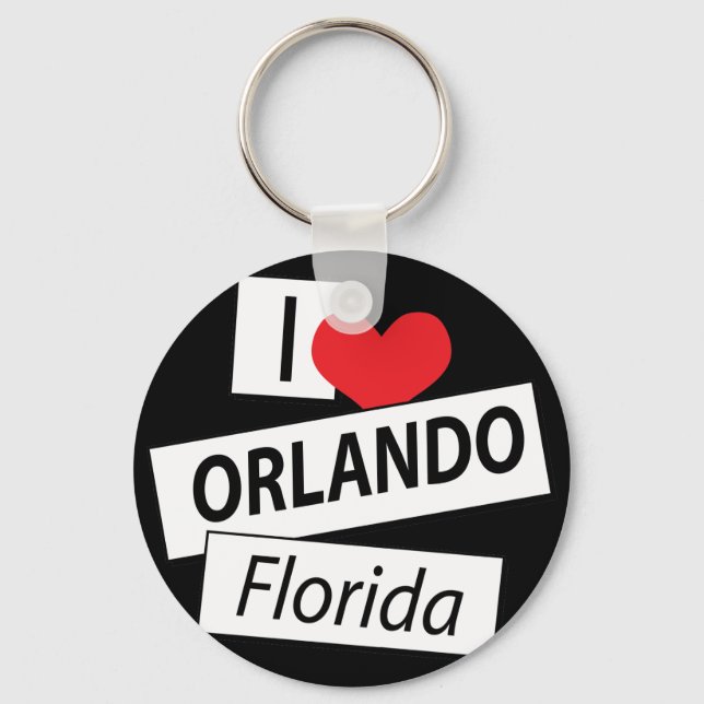 I Love Orlando Florida Keychain (Front)