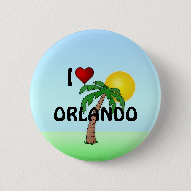 I Love Orlando Pinback Button (Front)