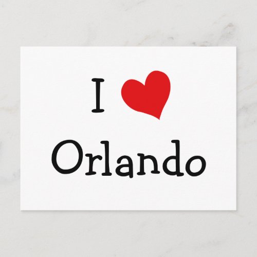 I Love Orlando Postcard