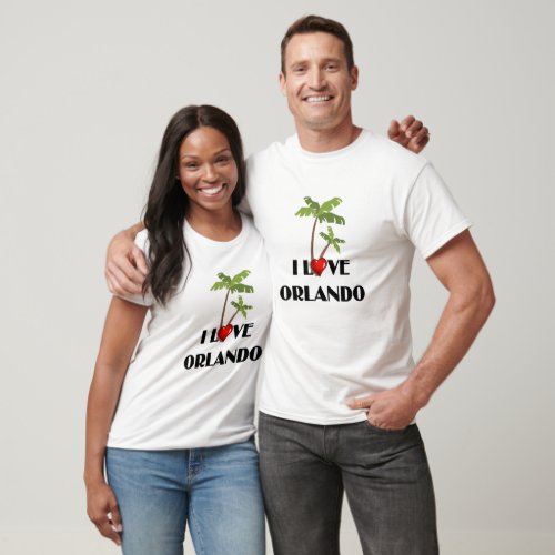 I Love Orlando tropical design T_Shirt