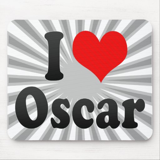 I love Oscar Mouse Pad | Zazzle