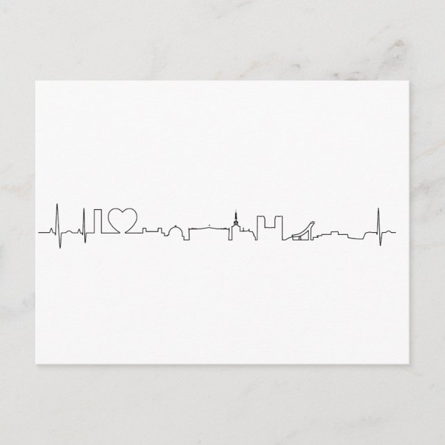 I love Oslo (ecg style) souvenir Postcard (Front)