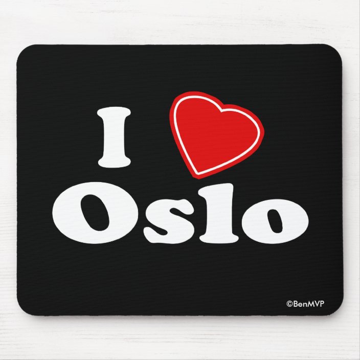 I Love Oslo Mouse Pad