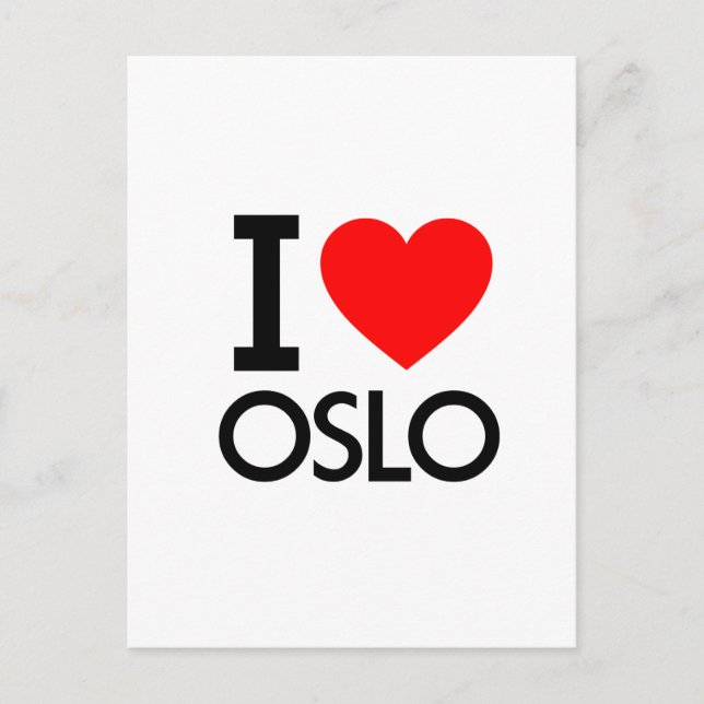 I Love Oslo Postcard (Front)
