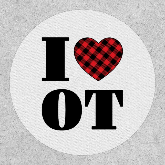 I Love OT Occupational Therapy Patch (Front)