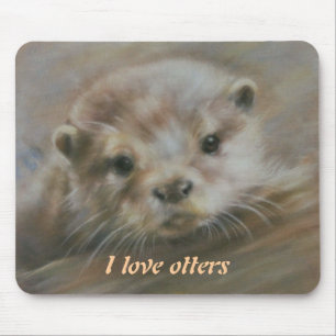 I love otters mouse pad