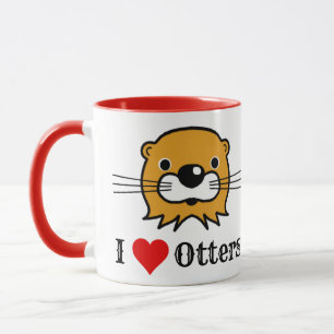 I Love Otters. Otter Wildlife Conservation Mug