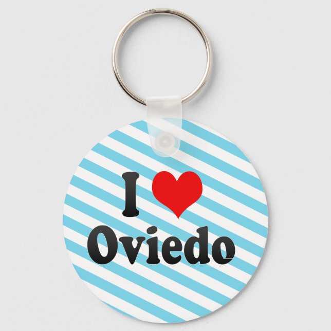 I Love Oviedo, Spain Keychain (Front)