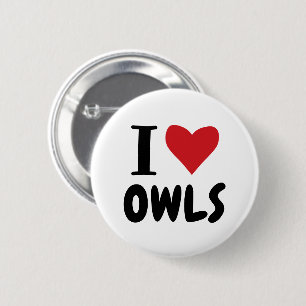 I Love Owls Pinback Button