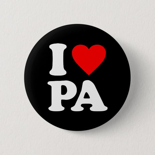 I LOVE PA BUTTON (Front)