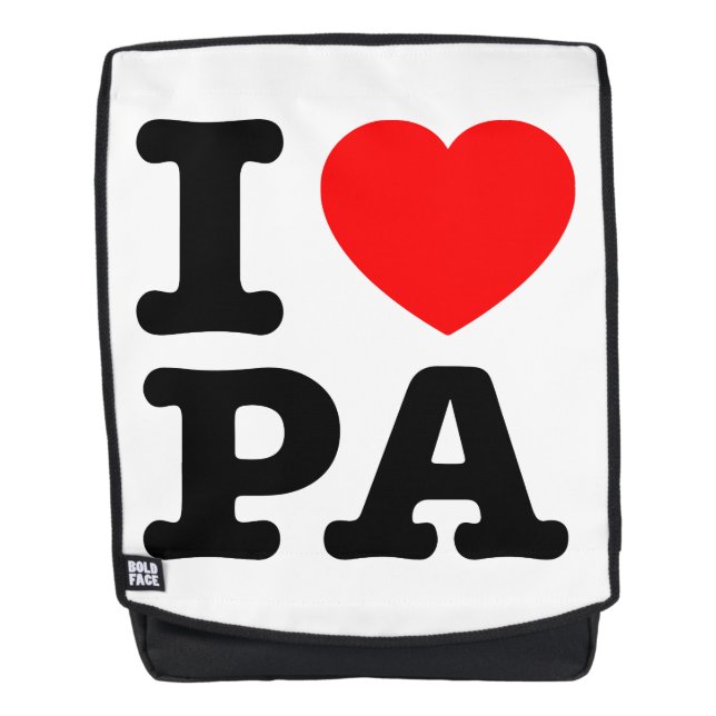 I LOVE PA Pennsylvania Backpack (Front)