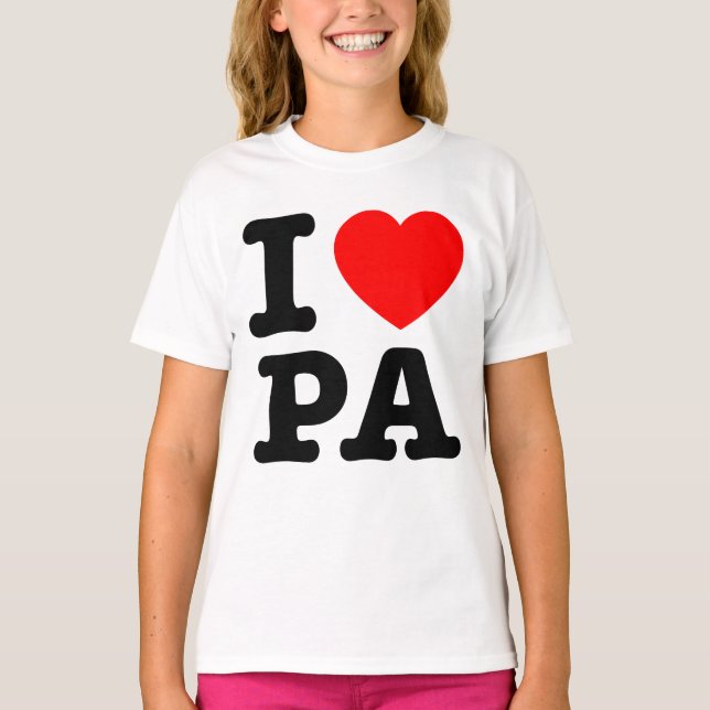 I LOVE PA Pennsylvania T-Shirt (Front)