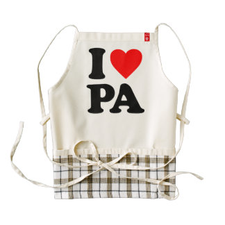I LOVE PA ZAZZLE HEART APRON
