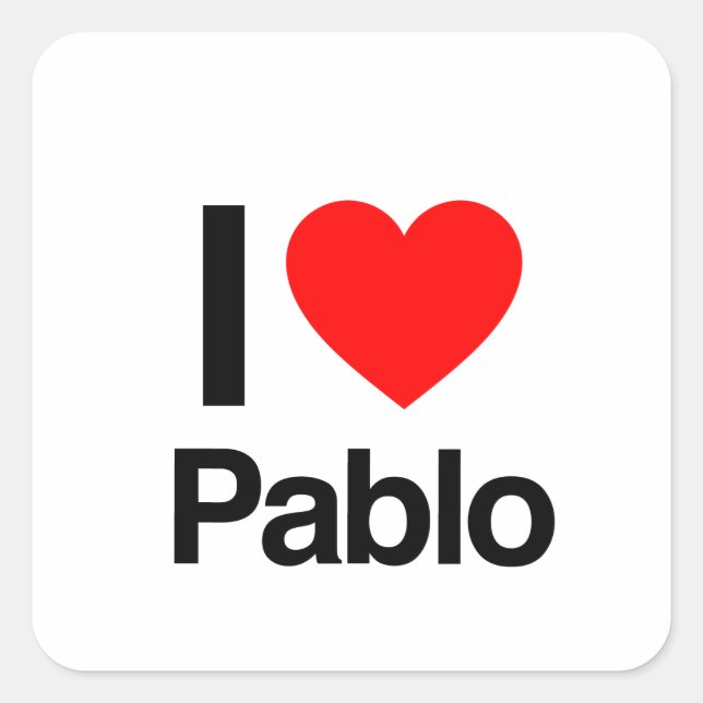 i love pablo square sticker (Front)