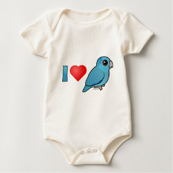 I Love Blue Pacific Parrotlets Infant Organic Creeper