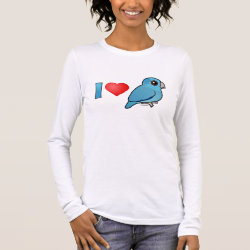 I Love Blue Pacific Parrotlets Women's Basic Long Sleeve T-Shirt