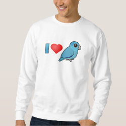 I Love Blue Pacific Parrotlets Men's Basic Sweatshirt