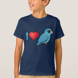 I Love Blue Pacific Parrotlets Kids' Hanes TAGLESS® T-Shirt
