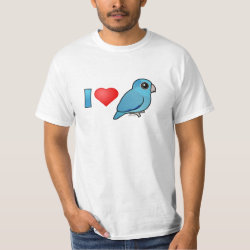I Love Blue Pacific Parrotlets Men's Crew Value T-Shirt