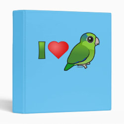 I Love Pacific Parrotlets Avery Signature Binder 8.5x11