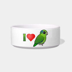 I Love Pacific Parrotlets Cat Food Bowl