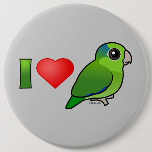 I Love Pacific Parrotlets (green) Pinback Button
