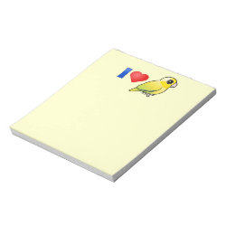 I Love Yellow Pacific Parrotlets 5.5
