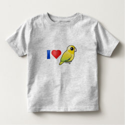 I Love Yellow Pacific Parrotlets Toddler Fine Jersey T-Shirt
