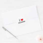 I Love Packers Classic Round Sticker (Envelope)
