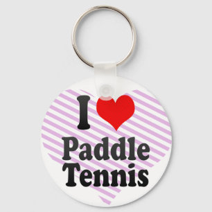 I love Paddle Tennis Keychain