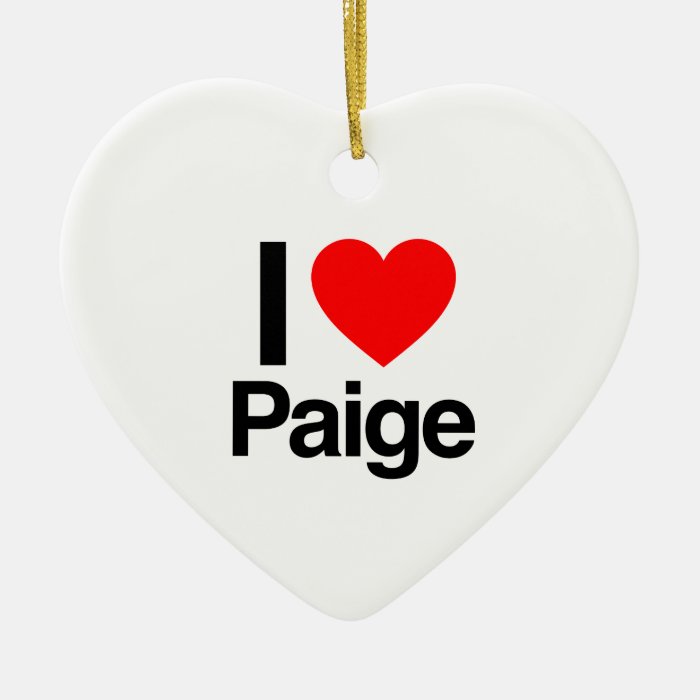 i love paige christmas tree ornaments