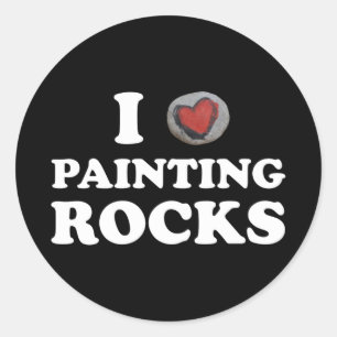 I Love Painting Rocks Cute Rock Painter Classic Round Sticker