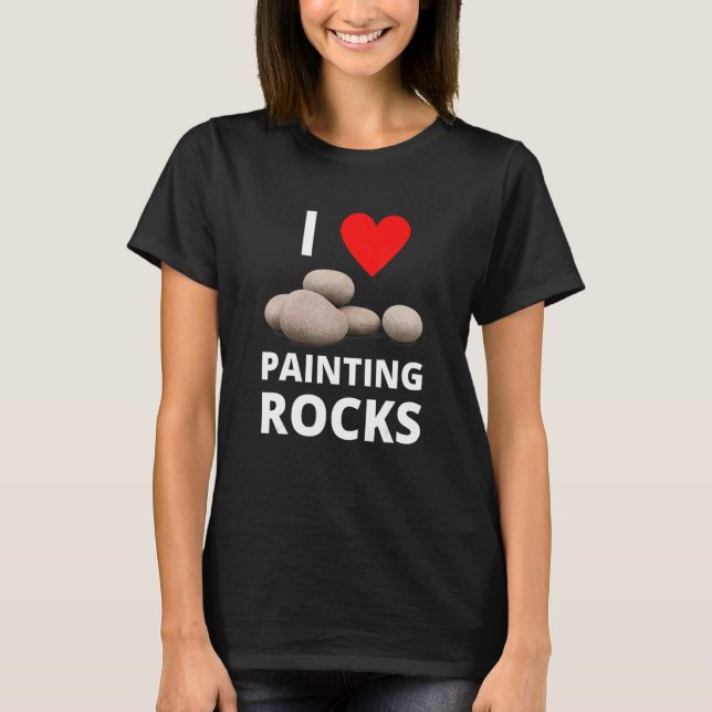 I Love Painting Rocks Heart Rock Kindness Paint Hi T-Shirt (Front)