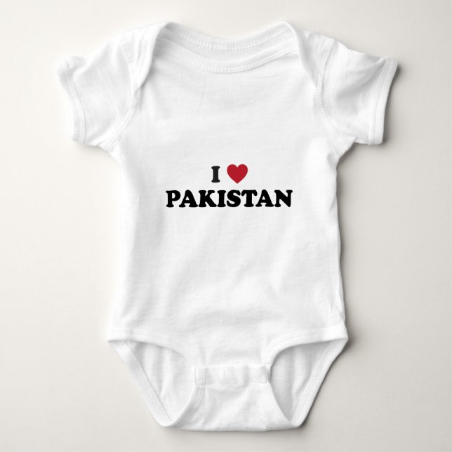 I Love Pakistan Baby Bodysuit (Front)