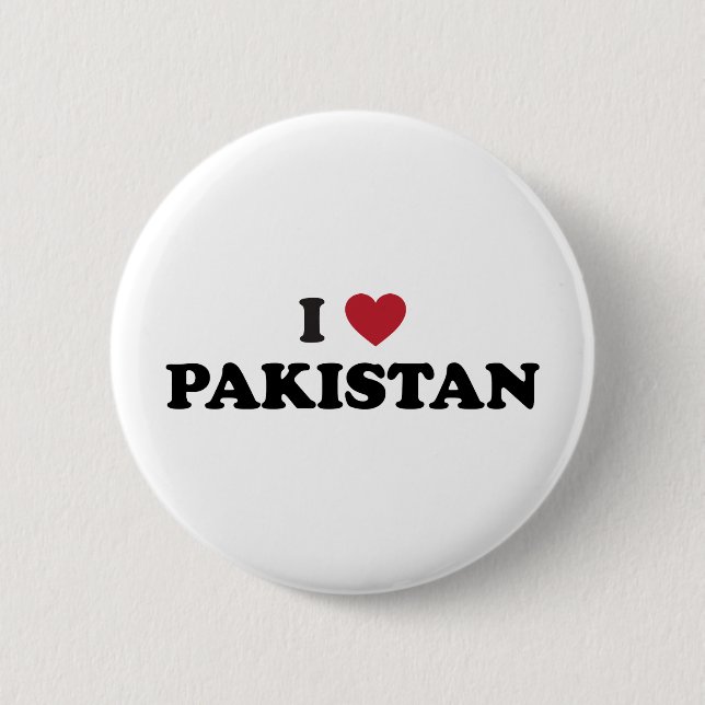 I Love Pakistan Button (Front)
