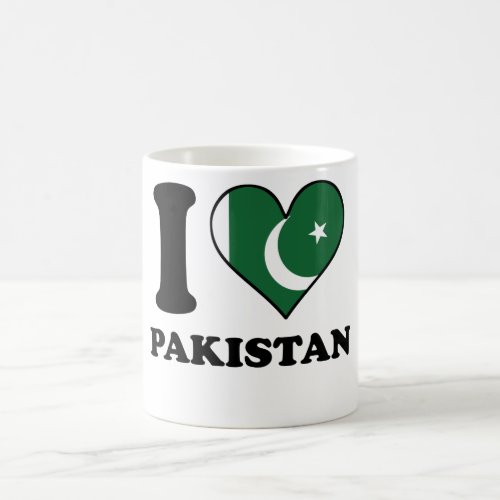 I Love Pakistan Pakistani Flag Heart Coffee Mug